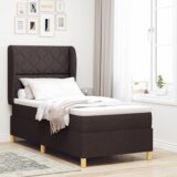 Box Spring Krevet s Madracem - Tamnosmeđi 90x200 cm Tkanina | shoptok.hr