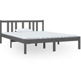  Za krevet od masivnog drva sivi 140 x 190 cm | shoptok.hr