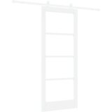 vidaXL Drsna vrata z dodatki 'ORKDAL'Bela masivni les in steklo, Notranja vrata z steklom 'ORKDAL'Bela 83x202x4 cm | Shoptok.si