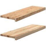 vidaXL Prozorske klupice 2 kom 80x30x2 cm netretirane masivne hrast | shoptok.hr