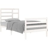  Posteljni okvir bel iz trdnega lesa 90x200 cm, (20647160) | Shoptok.si
