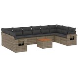  11-dijelni set vrtnih sofa od poliratana s jastucima sivi | shoptok.hr