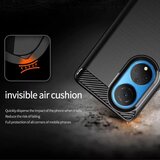 Techsuit Carbon Silicone maska za Honor X7 - crna | shoptok.hr