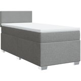  Box spring krevet s madracem svjetlosivi 90x190 cm od tkanine | shoptok.hr