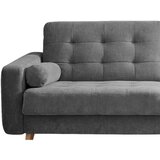 MID.YOU ZOFA S POSTELJNO FUNKCIJO, temno siva tekstil, leseni material | Shoptok.si