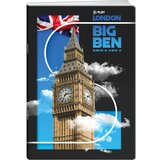 Play premium, sveska, 50 lista, City by night - odaberite motiv London A4 Karo