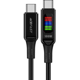 Acefast USB-C - USB-C kabel 100W z zaslonom 1,2m, črn, (21580729) | Shoptok.si