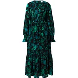 Fabienne Chapot Obleka zelena / petrol / črna