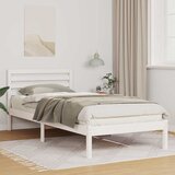  Krevetna konstrukcija Bijelo 100 x 210 cm Čvrsto borovo drvo | shoptok.hr