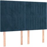  Uzglavlja 4 kom tamnoplavi 72 x 5 x 78/88 cm baršunasti | shoptok.hr