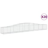  Lučne gabionske košare 20 kom 400x50x40/60 cm pocinčano željezo | shoptok.hr