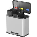 Hailo koš za smeti s pedalom öko, trio plus l, prostornina 3 x 9 l, nerjavno jeklo | Shoptok.si