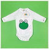 Fist pamučna bodi benkica dug rukav za bebe Žabac Cene