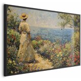  Plakat - Nostalgic impression - a pensive woman contemplating 60x40 Crni okvir | shoptok.hr