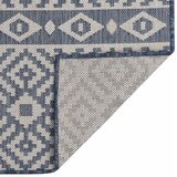  Vanjski tepih ravnog tkanja 120 x 170 cm plave pruge | shoptok.hr