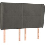  Uzglavlje s ušima tamnosivo 147x23x118/128 cm baršunasto | shoptok.hr