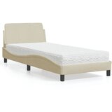  Krevet s madracem Dover krem 80 x 200 cm od tkanine | shoptok.hr