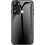 INORCO Teksturni ovitek iz ogljikovih vlaken za Infinix Hot 20i 4G, hrbtna stran iz kaljenega stekla, mehka torbica za telefon z okvirjem TPU, (22036097) Cene