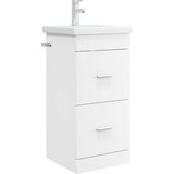 vidaXL Kopalniška omarica s pomivalnikom Bela 42 x 40 x 84,5 cm, (5000245826) | Shoptok.si