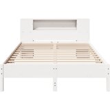  Krevet s regalom z knjige bez madraca bijeli 120x190cm borovina | Shoptok.si