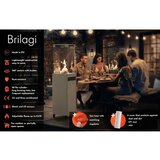 Brilagi Spoljašnji plinski kamin FLARO GAS 142x36 cm 8kW 1xAAA siva +zaštitna navlaka | Eponuda.com