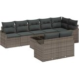  Sjedeća garnitura za vrt 9 kom. Siva poliratan 287,5 x 122,5 x 69 cm | Shoptok.si
