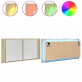  The Living Store LED omarica z ogledalom sonoma hrast 90x12x45 cm inženirski les - LED Omarica Z Ogledalom, (21497326) | Shoptok.si