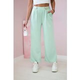Kesi Włoski Wide-leg trousers buttery-fabric mint | shoptok.hr