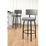 Hanah home set od 6 barskih stolica Wosa, siva tkanina Babyface, crne metalne noge | Eponuda.com