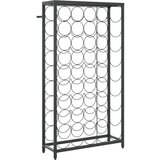vidaXL Vinsko stojalo za 45 steklenic črno 54x18x100 cm kovano železo, (20968763) | Shoptok.si