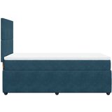 Box spring krevet s madracem plavi 100x200 cm baršunasti | shoptok.hr
