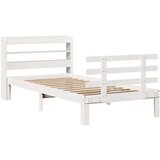 vidaXL Okvir kreveta s uzglavljem bez madraca bijeli 90x200 cm | shoptok.hr