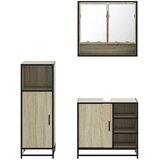  3-dijelni set kupaonskog namještaja boja hrasta sonome drveni | shoptok.hr