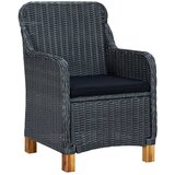 The Living Store Vrtni stoli z blazinami 2 kosa poli ratan temno sive barve - Vrtni Stol, (21460884) | Shoptok.si