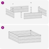  Povišeni vrtni krevet Drvena smeđa 100 x 80 x 24 cm | shoptok.hr