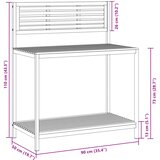  Vrtni radni stol 90x50x110 cm masivno bagremovo drvo i čelik | shoptok.hr