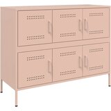  The Living Store Komoda roza 100,5x39x79 cm hladno valjano jeklo - Komoda, (21495661) | Shoptok.si