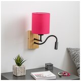  Brilagi - LED zidna lampa NUBILA WOOD 1xE27/25W/230V + LED/3W hrast/ružičasta | Eponuda.com