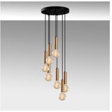 Opviq Visilica TEMPO, vintage, metal, 40 x 40 cm, visina 136 cm, promjer sjenila 4 cm, visina 15 cm, podesiva visina, duljina kabla 90 cm, 7 x E27 40 W, Tempo - 6032 | shoptok.hr