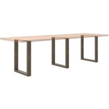 vidaXL Noge za jedilno mizo v obliki črke U, 3 kosi, naravno jeklo, 70 x (72-73) cm, jeklo | Shoptok.si