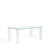 Kave Home Stakleni blagovaonski stol 90x160 cm Adularia – Cijene
