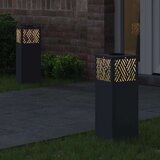  Solarna LED svjetlost za stazu Riblja kost 2 pcs Antracit | shoptok.hr