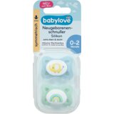 babylove silikonska simetrična varalica + kutijica za sterilizaciju i transport, 0-2 meseca, više vrsta 2 kom