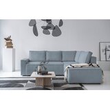 MID.YOU KOTNA SEDEŽNA GARNITURA, rebrasti žamet svetlo siva | Shoptok.si