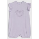 Sinsay Muslin pamučni romper s volanima i aplikacijom srca | shoptok.hr