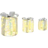 vidaXL Dekoracija Poklon Kutije 3 pcs Topla bijela PET | shoptok.hr