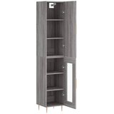  Visoka komoda siva sonome 34,5x34x180 cm od konstruiranog drva Slike