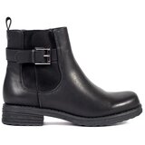 Shelvt Women's black ankle boots with a low-heeled buckle | ePonuda.com