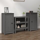 vidaXL Komoda 2 kosa siva 40x35x80 cm trdna borovina Cene