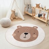 Mila Home Smeđi/krem periv dječji tepih ø150 cm Teddy Bear – | shoptok.hr